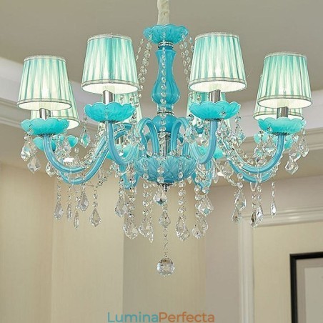 Candelabru de cristal creativ Lampă suspendată elegantă europeană