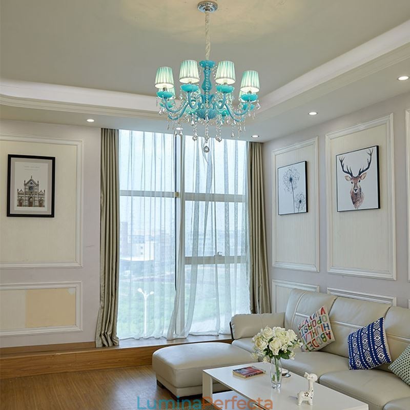 Candelabru de cristal creativ Lampă suspendată elegantă europeană