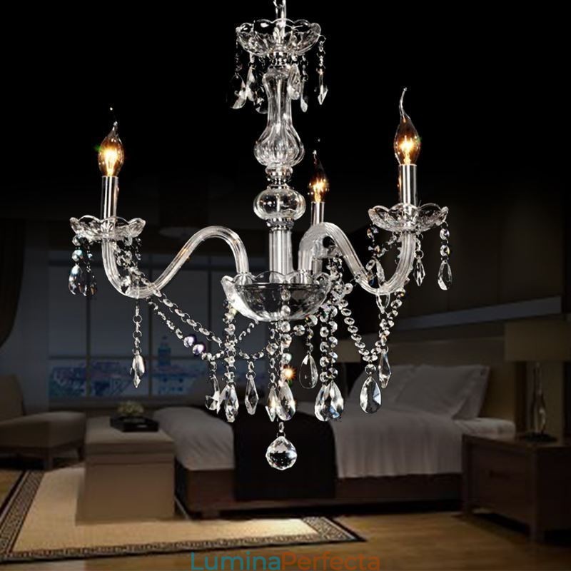Candelabru de cristal elegant Lampă suspendată europeană modernă
