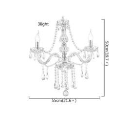 Candelabru din cristal European Cognac Color Sticla Pandantiv