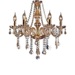 Candelabru de cristal european de culoare chihlimbar de lux