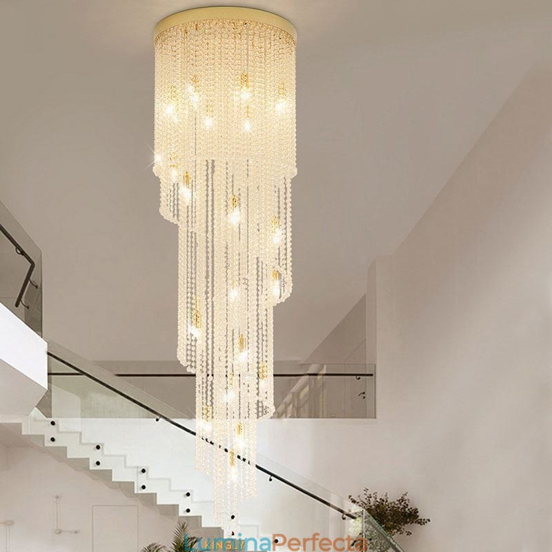 Candelabru Modern De Cristal Casă De Lux Plafon De Cristal Cu 19 Lumini