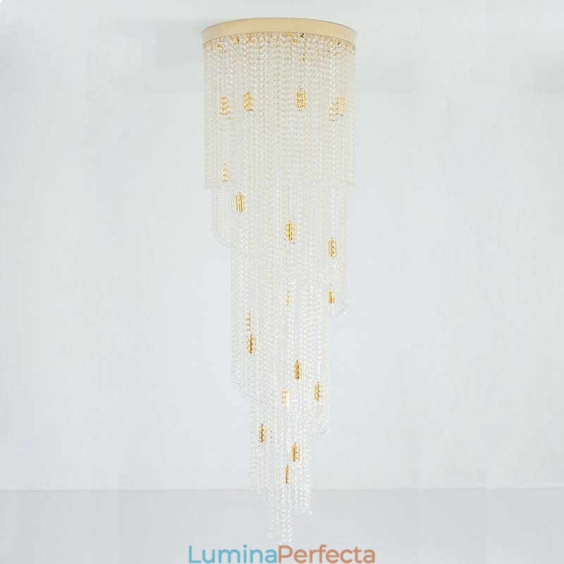 Candelabru Modern De Cristal Casă De Lux Plafon De Cristal Cu 19 Lumini