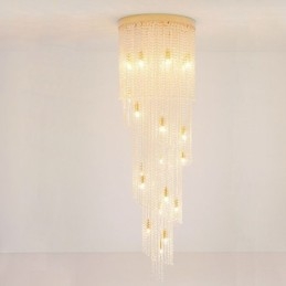Candelabru Modern De Cristal Casă De Lux Plafon De Cristal Cu 19 Lumini