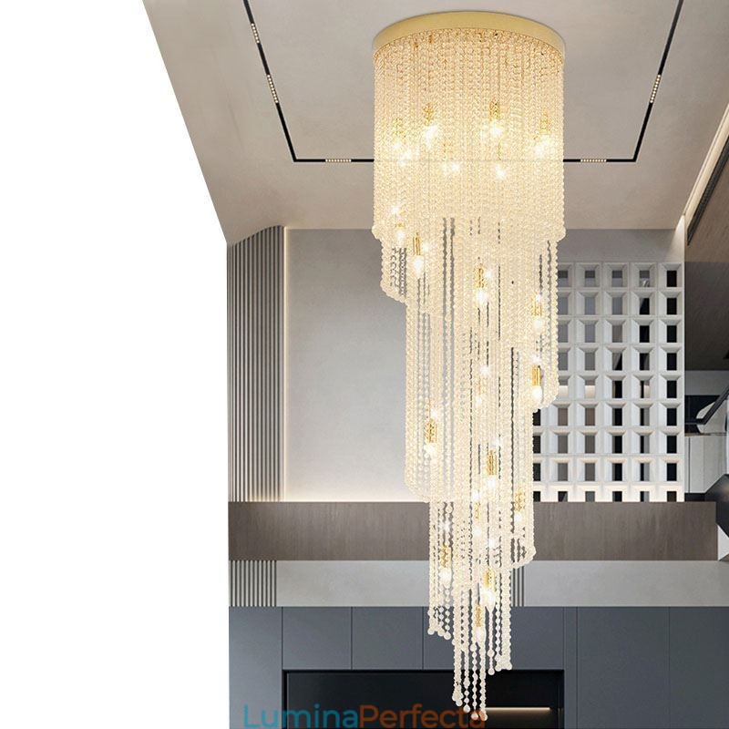 Candelabru Modern De Cristal Casă De Lux Plafon De Cristal Cu 19 Lumini