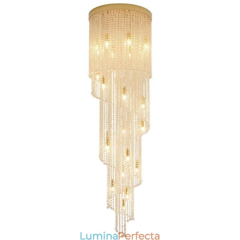 Candelabru Modern De Cristal Casă De Lux Plafon De Cristal Cu 19 Lumini