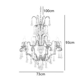 Lampă suspendată din lemn în stil retro Candelabru elegant