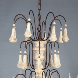 Lampă suspendată din lemn în stil retro Candelabru elegant