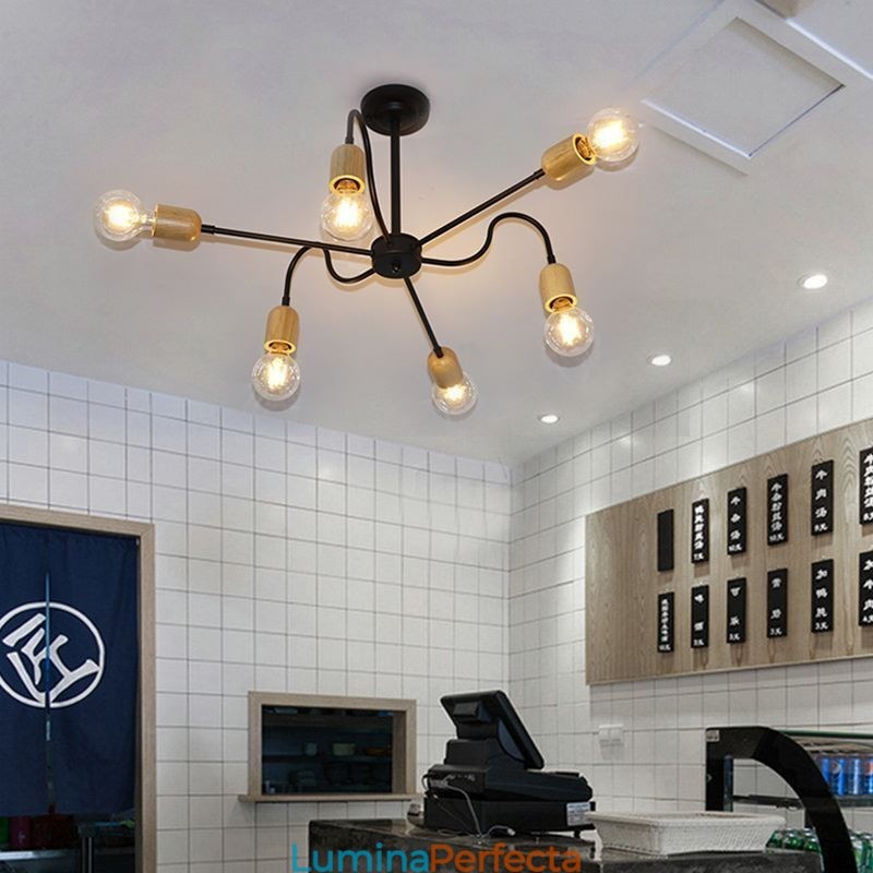 Candelabru păianjen contemporan, creativ, din fier