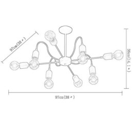 Candelabru păianjen contemporan, creativ, din fier