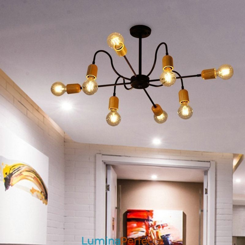 Candelabru păianjen contemporan, creativ, din fier