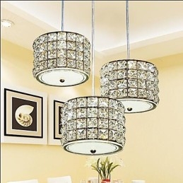 Lampă suspendată cu 3 lumini din cristal