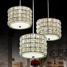 Lampă suspendată cu 3 lumini din cristal