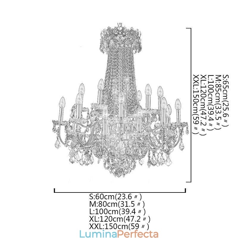 Candelabru de cristal european de lux Duplex pentru scări