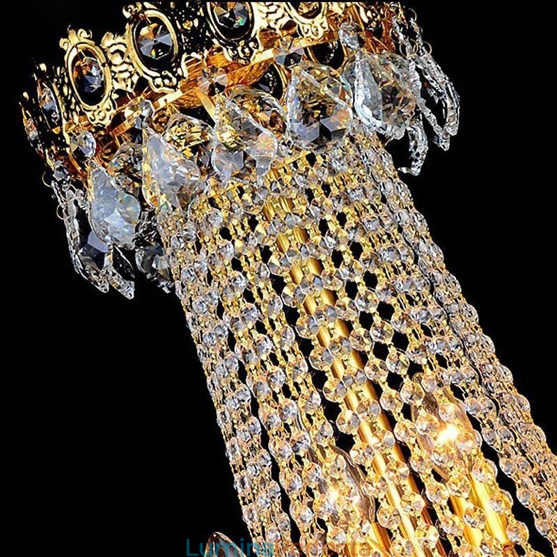 Candelabru de cristal european de lux Duplex pentru scări