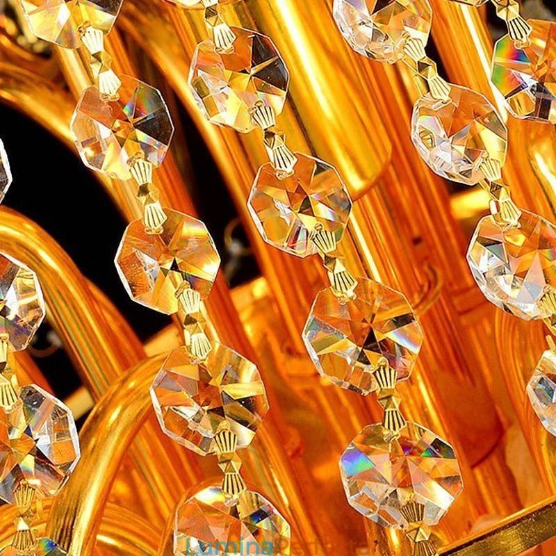 Candelabru de cristal european de lux Duplex pentru scări