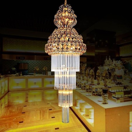 Candelabru de cristal retro Imperiu Pandantiv lung de lux Candelabru de cristal retro Imperiu Pandantiv lung de lux