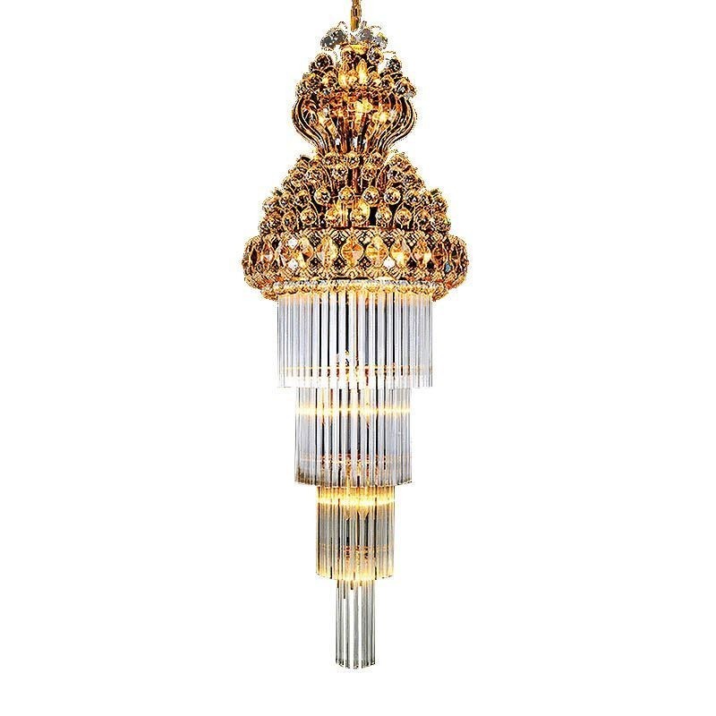 Candelabru de cristal retro Imperiu Pandantiv lung de lux