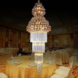 Candelabru de cristal retro Imperiu Pandantiv lung de lux