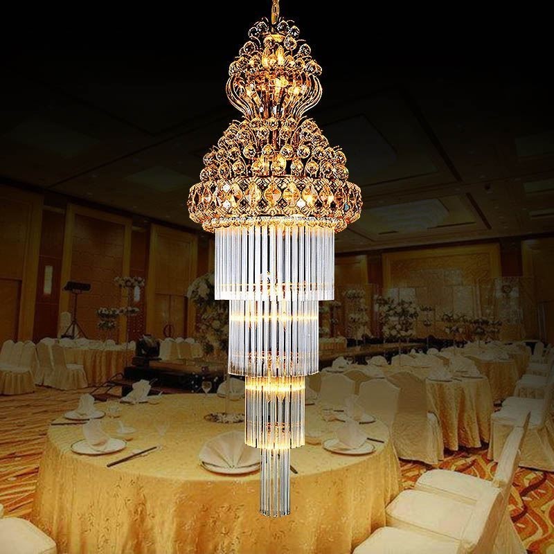 Candelabru de cristal retro Imperiu Pandantiv lung de lux