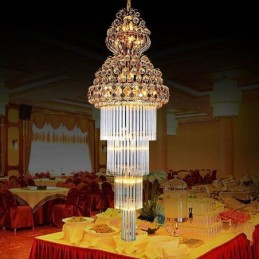 Candelabru de cristal retro Imperiu Pandantiv lung de lux