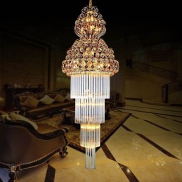 Candelabru de cristal retro Imperiu Pandantiv lung de lux