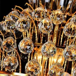Candelabru de cristal retro Imperiu Pandantiv lung de lux