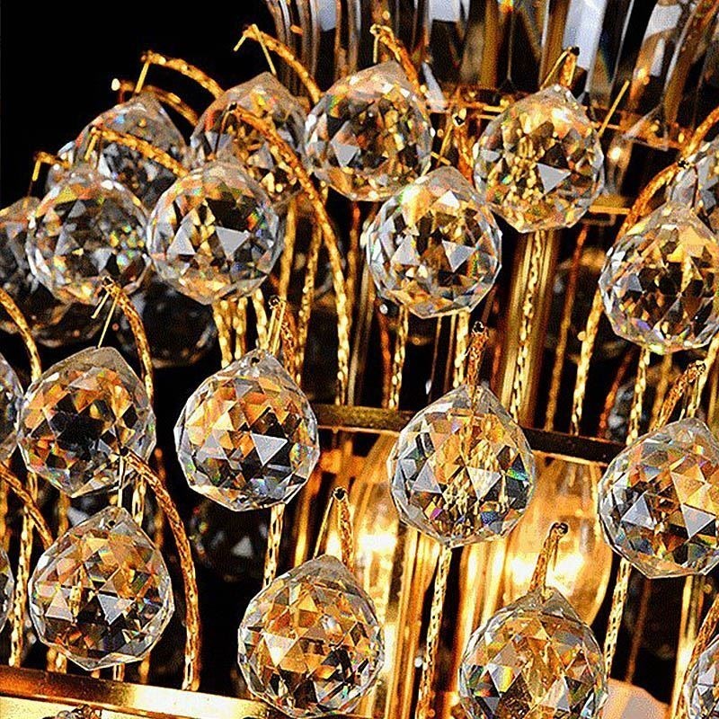 Candelabru de cristal retro Imperiu Pandantiv lung de lux