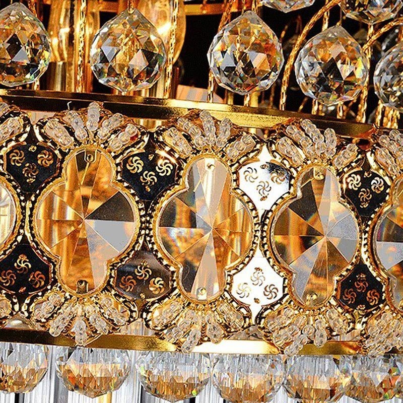 Candelabru de cristal retro Imperiu Pandantiv lung de lux