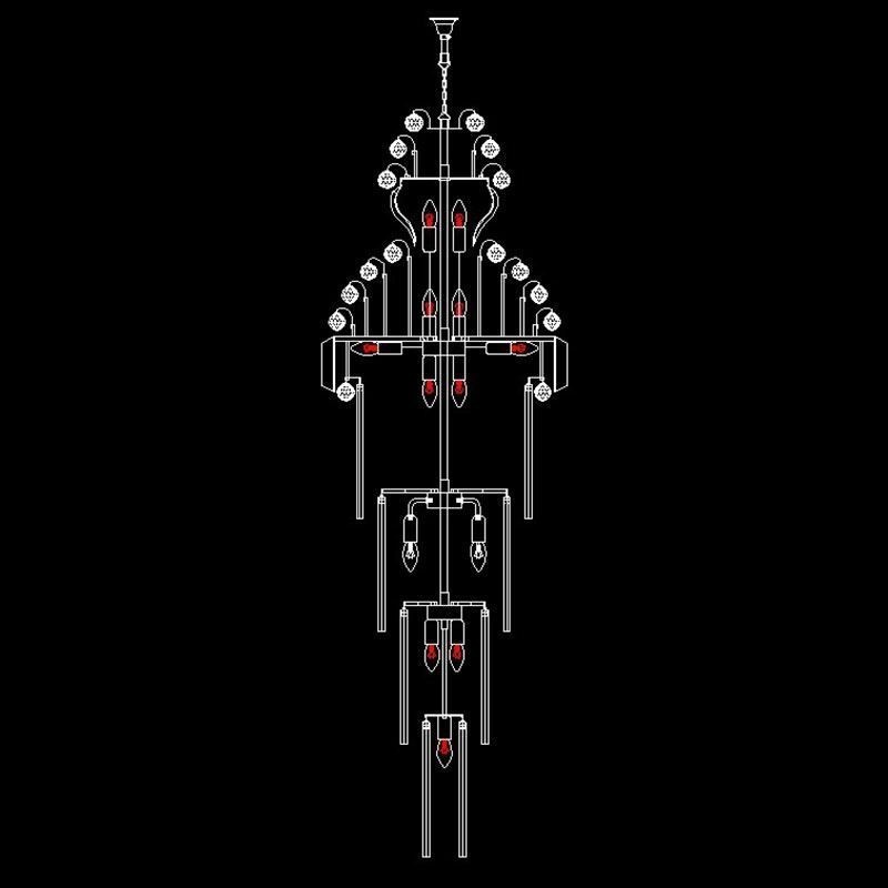 Candelabru de cristal retro Imperiu Pandantiv lung de lux