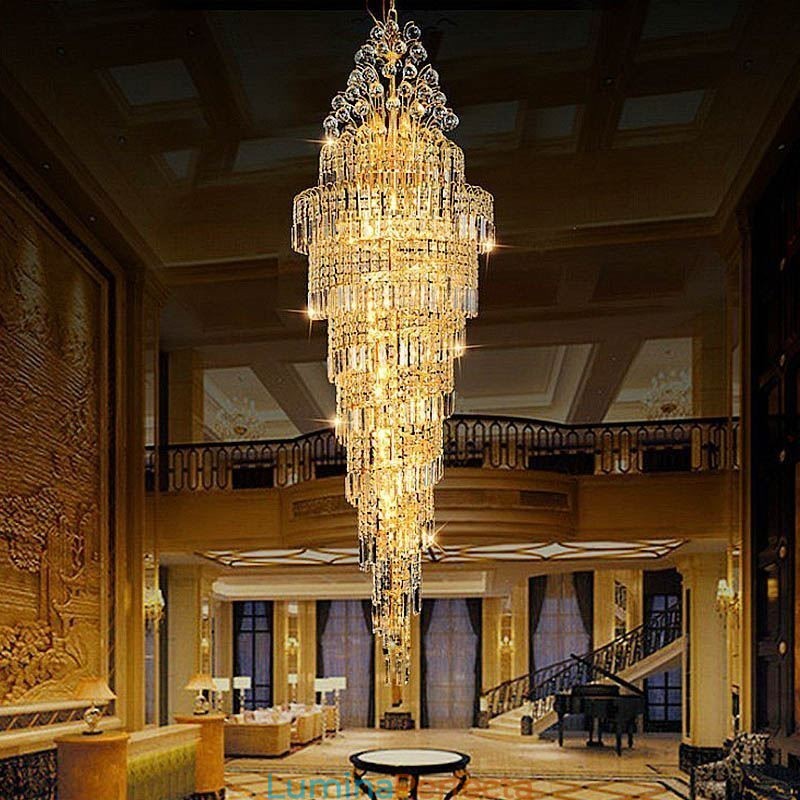 Candelabru de cristal elegant Imperiu Pandantiv lung de lux european