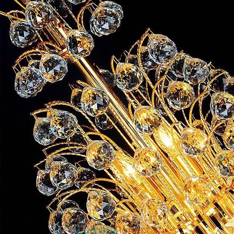 Candelabru de cristal elegant Imperiu Pandantiv lung de lux european