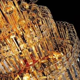 Candelabru de cristal elegant Imperiu Pandantiv lung de lux european