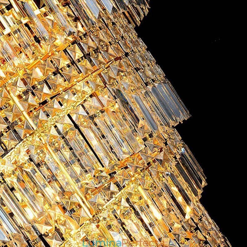 Candelabru de cristal elegant Imperiu Pandantiv lung de lux european