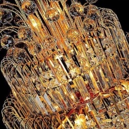Candelabru de cristal elegant Imperiu Pandantiv lung de lux european