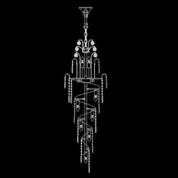 Candelabru de cristal elegant Imperiu Pandantiv lung de lux european