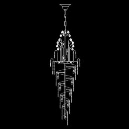 Candelabru de cristal elegant Imperiu Pandantiv lung de lux european