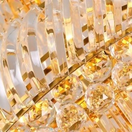 Candelabru de lux din cristal modern european grațios cu pandantiv lung scară duplex