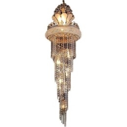 Candelabru de cristal grațios Modern, simplu, lung, pandantiv, scară duplex