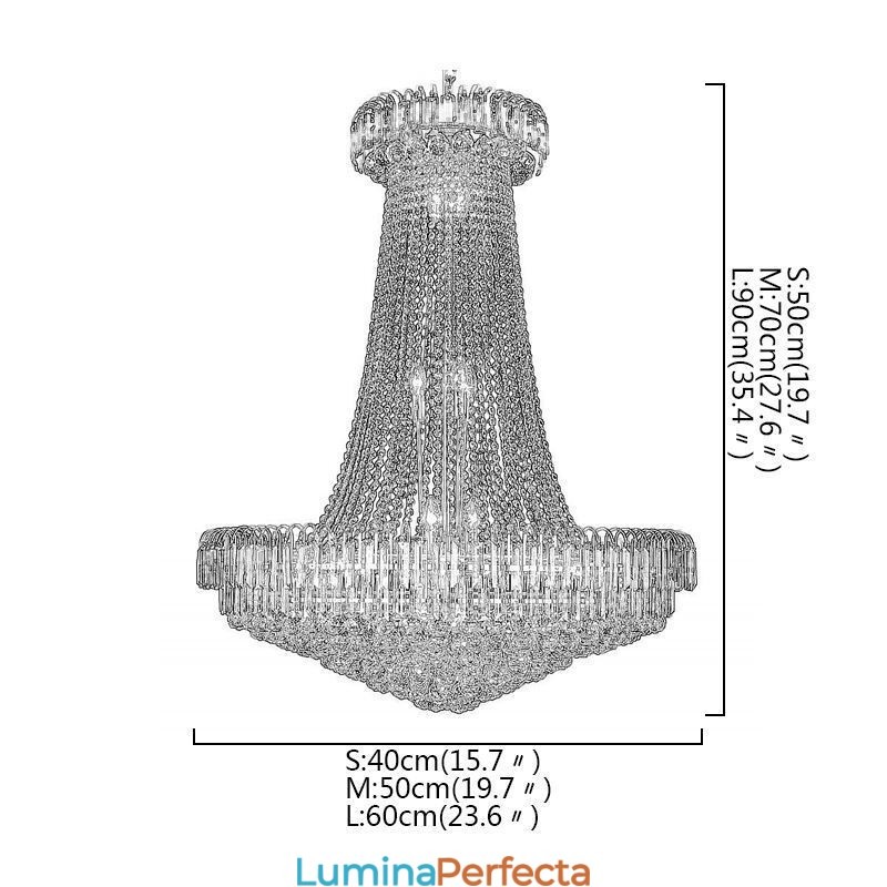 Candelabru din Cristal Elegant European Pendant Candelabru cu suspendare lunga Scara duplex
