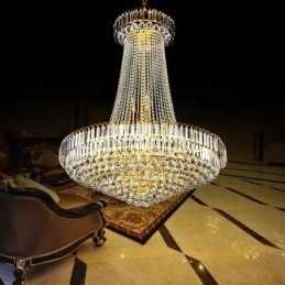 Candelabru din Cristal Elegant European Pendant Candelabru cu suspendare lunga Scara duplex