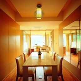 Plafoniera unică, semi-încastrabilă, creativ, rotund, din bambus