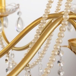 Lampă suspendată din cristal american în stil rustic Plafoniera creativă cu artă de fier