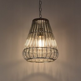 Candelabru modern contemporan din sticlă cromată