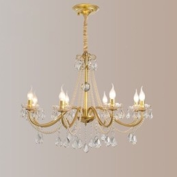 Lampă suspendată din cristal american în stil rustic Plafoniera creativă cu artă de fier