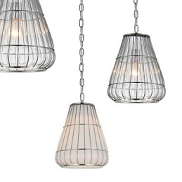 Candelabru modern contemporan din sticlă cromată