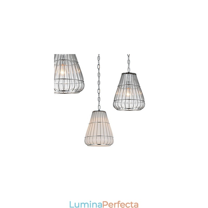 Candelabru modern contemporan din sticlă cromată