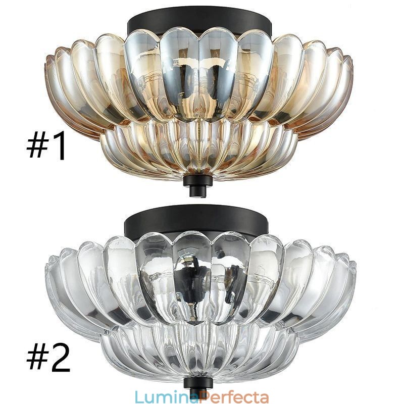 Lampă de tavan modernă, simplă, cu bază Lotus, montată în plas