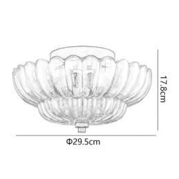 Lampă de tavan modernă, simplă, cu bază Lotus, montată în plas