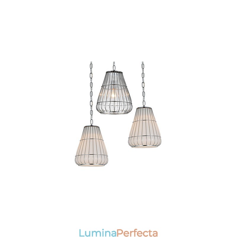Candelabru modern contemporan din sticlă cromată